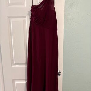 Birdy Grey Maroon One-Shoulder Dress